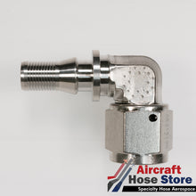 Load image into Gallery viewer, (Size 08) AE21514H AN 90 Degree Nipple AN818 Eaton Aeroquip Aerospace (Component)