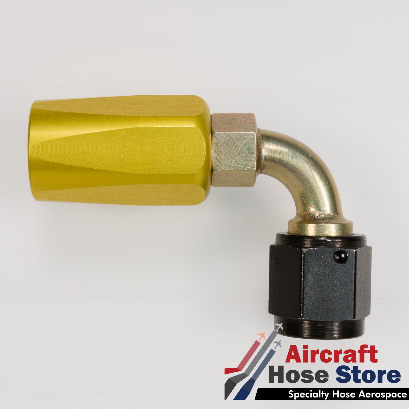 Size 04) 980005-4 AN 90 Degree Fitting AN818 Eaton Aeroquip