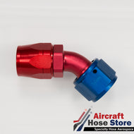 (Size 24) 8846-24D AN 45 Degree Fitting AN818 Eaton Aeroquip Aerospace M83798/2-24