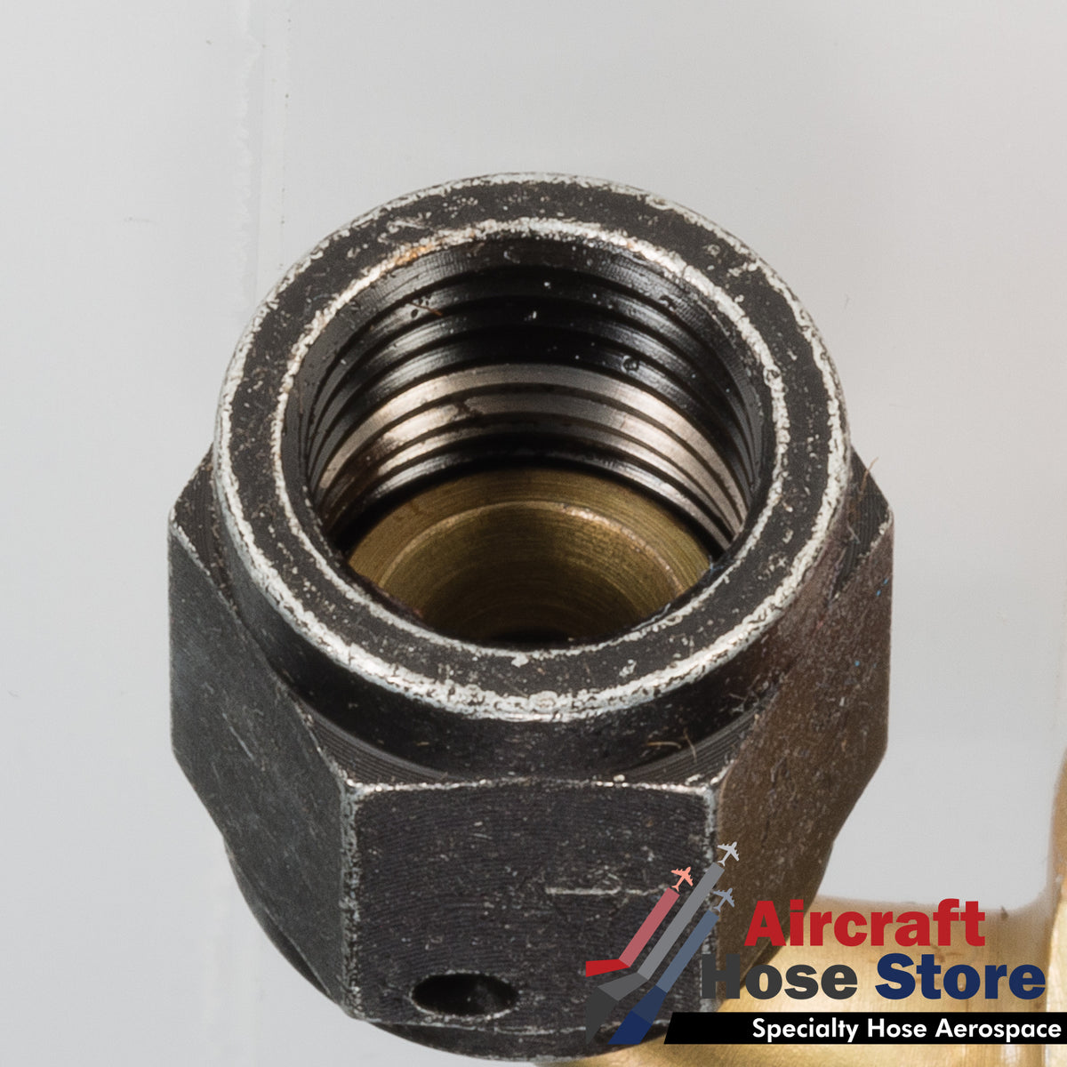 (Size 04) 8891-4 AN 90 Degree Fitting AN818 Eaton Aeroquip Aerospace M ...